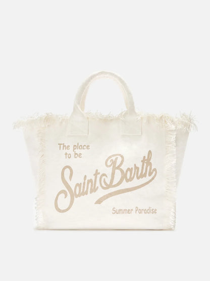 CAPRICOAST® – Borsa da Mare in Cotone Bianca Panna
