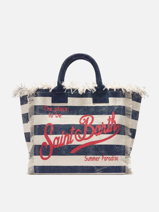CAPRICOAST® – Borsa da Mare in Cotone Blu e Rossa