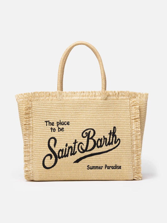 CAPRICOAST® – Borsa da Mare Effetto Paglia Beige